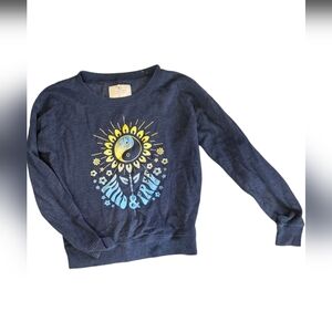 Blue & Yellow Graphic Sweater Sz S